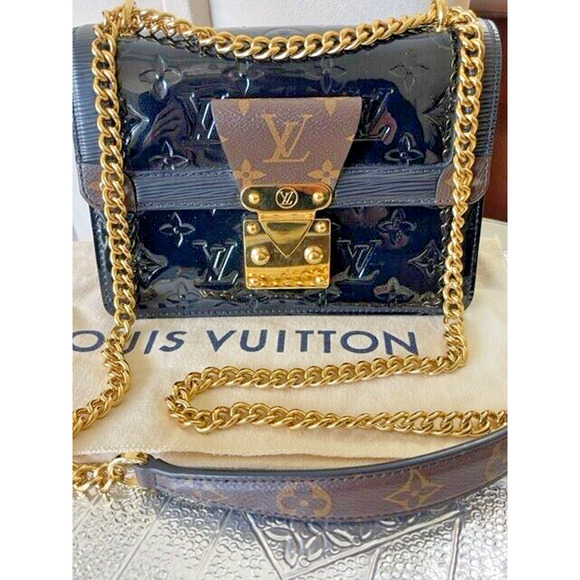 Auth Louis Vuitton Monogram Vernis Wynwood Black Patent Leather Crossbody Bag - Picture 1 of 15